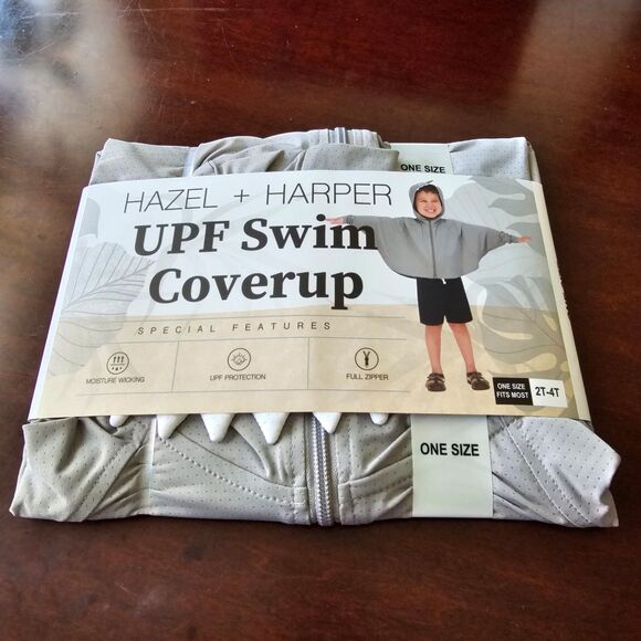 HAZEL + HARPER UPF Swim Coverup Gray Full Zipper 2T-4T Unisex - Picture 10 of 10